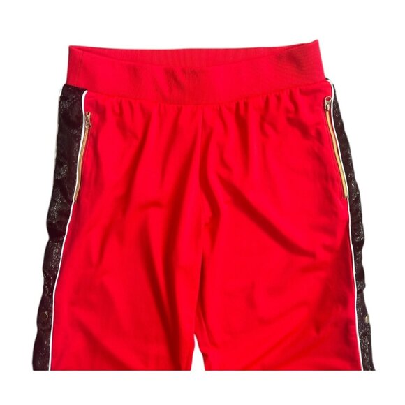 Victoria Sport Tear Away Track Pant Gold Snaps Black Stripe Size Small - Picture 3 of 11